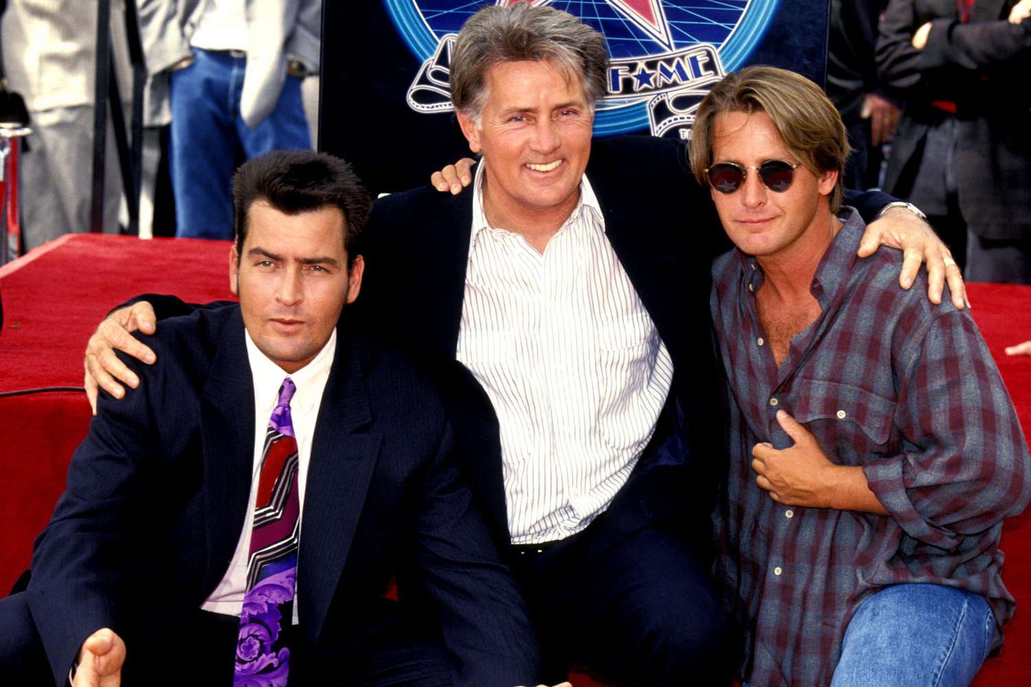 Charlie Sheen, Martin Sheen, and Emilio Estevez