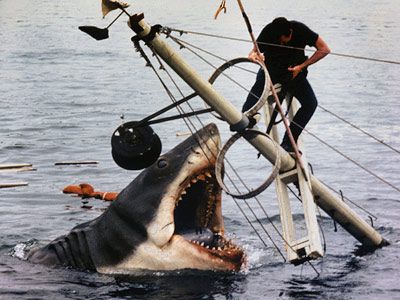 Jaws | I also won't watch JAWS . For some reason, people being eaten by a large fish scares the crap out of me. &mdash; sarah