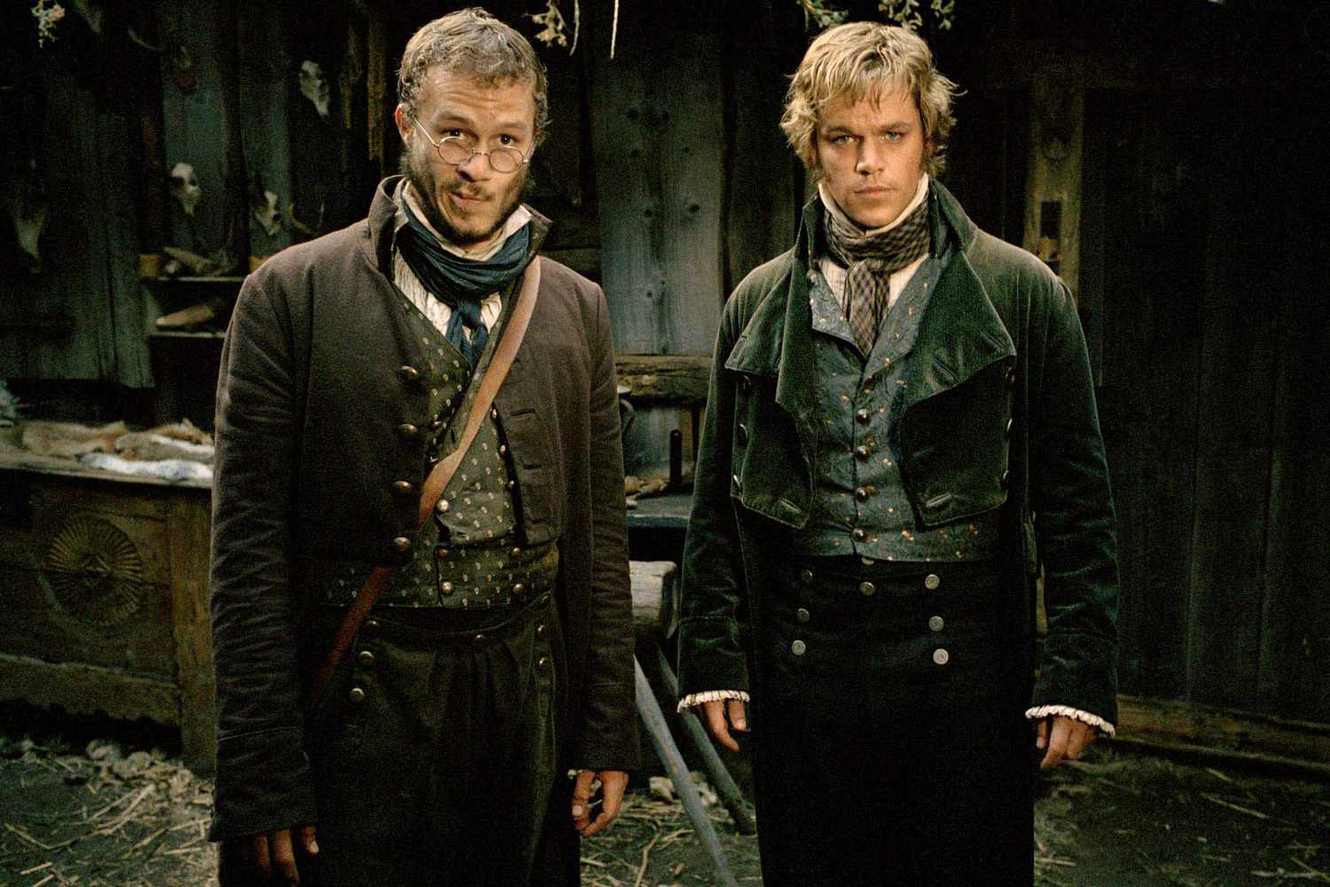 Brothers Grimm (2005)Heath Ledger (L) and Matt Damon