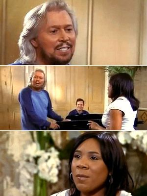 American Idol, Barry Gibb, ... | MELINDA DOOLITTLE CONFUSES BARRY GIBB Season 6 While Melinda practiced ''How Can You Mend a Broken Heart?'' with Barry Gibb, the Bee Gees singer asked