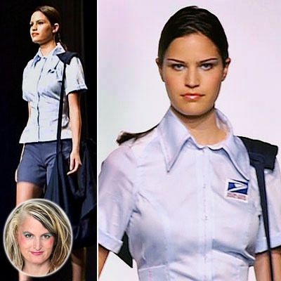 HOT MESS Wendy Pepper's postal uniform (season 1, episode 8) Everything that Kara Saun's uniform brought &mdash; style, fit, originality &mdash; Wendy's sorely lacked. Working