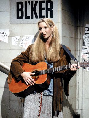 Lisa Kudrow, Friends | PHOEBE BUFFAY (LISA KUDROW) from Friends Central Perk's resident hippie-chick blonde truly lives up to her hair color. But then again, she also nabbed a