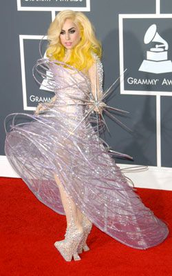 Lady Gaga | For her stroll down the red carpet, she took us out of this world in a fantastical ensemble custom-designed by Giorgio Armani.