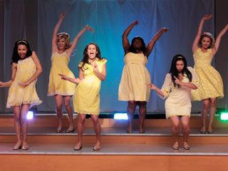Glee, Glee | GLEE KING OUT The girls from Glee perform a mashup in the episode ''Vitamin D''