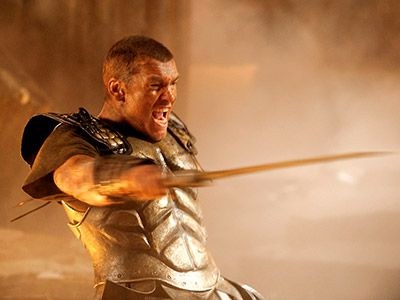 Clash of the Titans, Sam Worthington | Out April 2 Sam Worthington's Perseus (pictured) tangles with some fearsome 3-D behemoths after learning his Greek-god father, Zeus (Liam Neeson), is under siege by