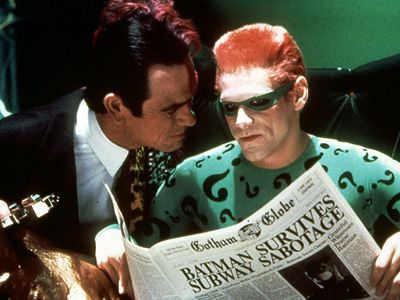 Batman Forever, Jim Carrey, ... | Die Hard with a Vengeance and Apollo 13 technically made more money. But Joel Schumacher's takeover of the Batman film franchise, starring Val Kilmer as