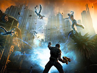 Bulletstorm Electronic Arts PS3, Xbox 360 The Game: You are a space pirate marooned on a planet with mutants, man-eating plants, and exploding ice cream
