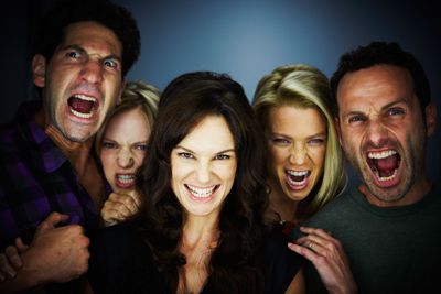 JON BERNTHAL, EMMA BELL, SARAH WAYNE CALLIES, LAURIE HOLDEN, AND ANDREW LINCOLN, Walking Dead