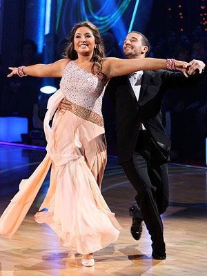 Dancing With the Stars, Bristol Palin | Bristol Palin and Mark Ballas: Viennese Waltz Aside from a strip of flowing fabric, Bristol's gown had nothing to do with the original and everything