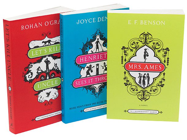 The Bloomsbury reissues present colorful editions of previously out-of-print books, like E.F. Benson's Mrs. Ames . $10.20