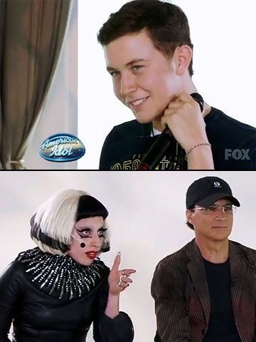 Lady Gaga, Scotty McCreery, ... | Guest mentor Lady Gaga's advice to Scotty for Leiber & Stoller Week was hilariously blunt. In an attempt to get him to keep his mouth