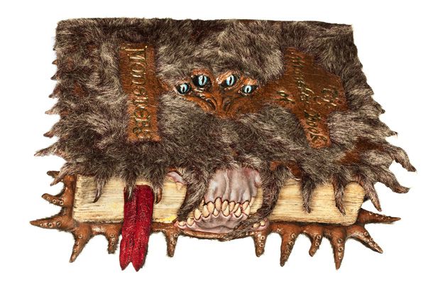Harry Potter | This feral tome from Prisoner of Azkaban was particularly fun for the prop team to design, with its furry cover, arachnoid eyes, and tongue bookmark.
