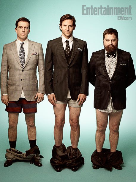 ED HELMS, BRADLEY COOPER, AND ZACH GALIFIANAKIS, The Hangover Part II
