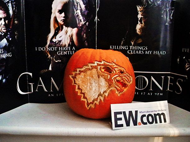 ''As a devout Game of Thrones fan, I knew there could be only one design for my pumpkin this year: the direwolf of House Stark.''