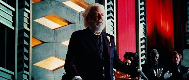 The Hunger Games | Donald Sutherland plays President Snow, the vicious ruler of Panem. Snow doesn't factor as prominently in Games as he does in the book's sequels, but