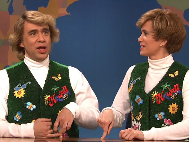 Fred Armisen, Kristen Wiig, ... | Kristen Wiig and Fred Armisen are two of the most talented performers on SNL . So how is it possible that their flair-vested singer duo