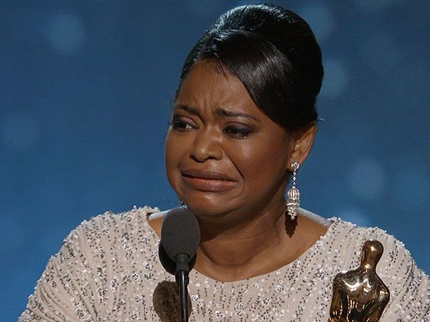 Octavia Spencer, Oscars 2012 | No one was surprised when Octavia Spencer's name was announced as Best Supporting Actress after she dominated the pre-Oscar awards. But she couldn't help ''freaking