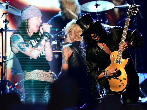 Axl Rose and the original Guns N' Roses