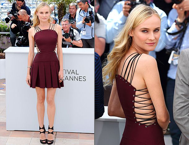 Diane Kruger (in a Versus dress and Jimmy Choo sandals) at a photo call for the members of the jury at the 65th annual Cannes Film Festival