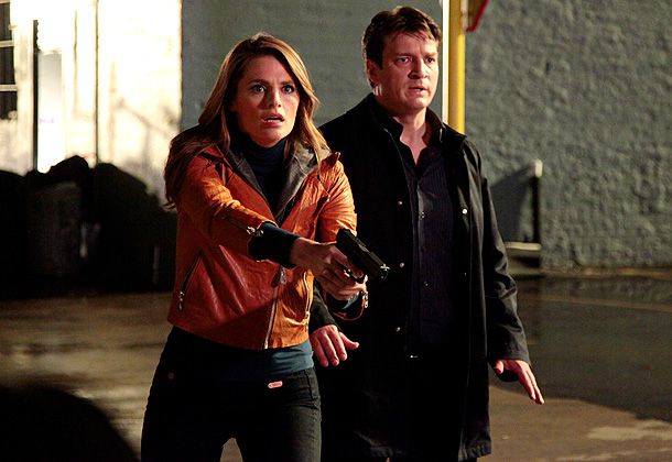 Stana Katic, Castle | EW: The finale sure delivered what fans had been looking for, but Beckett's been pleasing the fashion gods all season. Our favorite look? This hardcore