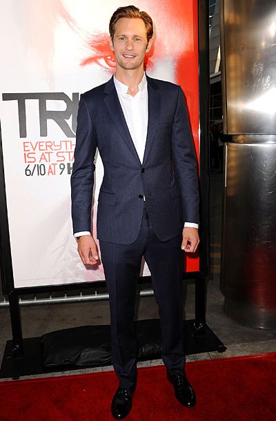 Alexander Skarsgard (in Dior Homme) at the True Blood Season 5 premiere in Los Angeles