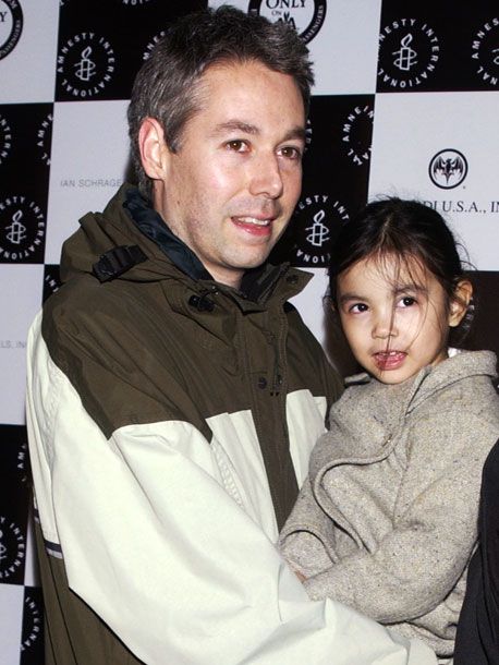 Adam Yauch with his daughter in N.Y. (2002)