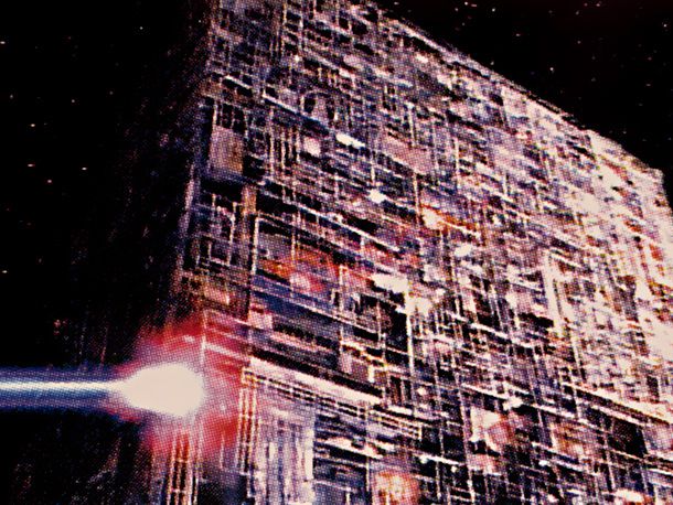 Star Trek: The Next Generation | Coolest Feature: The sheer WTF wrongness of this giant floating space cube &mdash; suggesting Stalinist architecture gone cosmic and IKEA packaging gone dystopian &mdash; makes