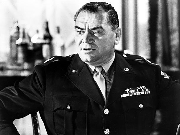 Ernest Borgnine | In this classic war film, Borgnine starred as Major General Worden, a military official who dispatches a group of criminal soldiers on a pre-D-Day mission