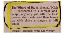 Wizard of Oz' movie description goes viral 