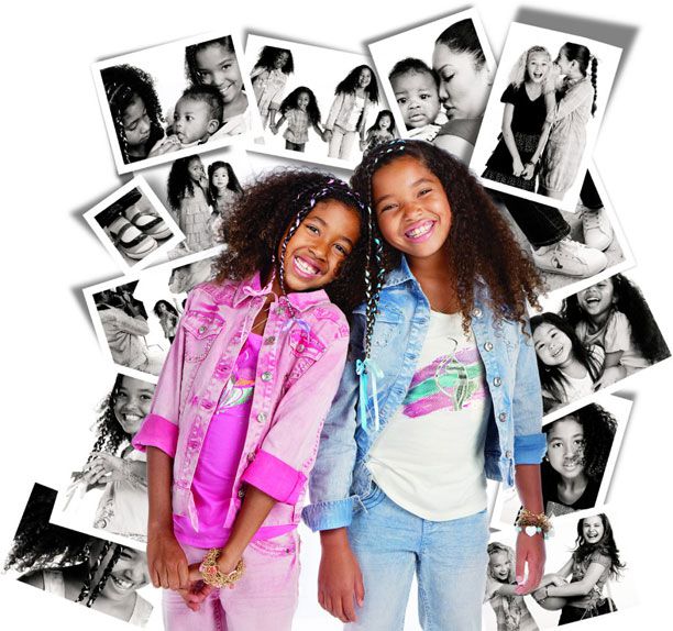 Aoki and Ming Simmons (daughters of Russell Simmons and Kimora Lee) for Baby Phat