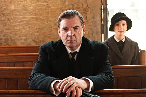 Lord Grantham's valet John Bates (Brendan Coyle) was finally able to divorce his vengeful wife Vera (Maria Doyle Kennedy) and marry sweet housemaid Anna Smith
