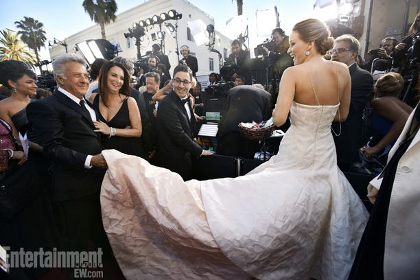 Dustin Hoffman and Jennifer Lawrence