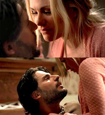 True Blood | Season 5, episode 5 Scene: Alcide had long wanted his shot with Sookie, and he finally got it. Watching him carry her from the sofa
