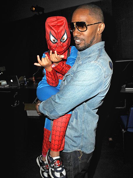 Jamie Foxx, San Diego Comic-Con 2013 | Jamie Foxx with a little Spider-Man.
