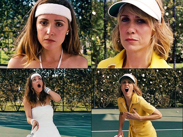 Call it a frenemy face-off. Annie Walker (Kristen Wiig) and Helen Harris III (Rose Byrne) may have doubles partners (Nancy Carell and Melanie Hutsell), but