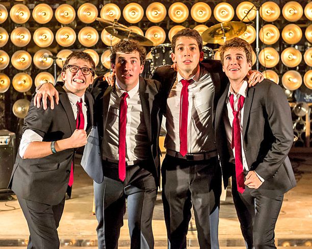 THE BLACK SUITS Will Roland, Harrison Chad, Coby Getzug, and Jimmy Brewer