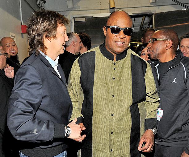 Paul McCartney and Stevie Wonder