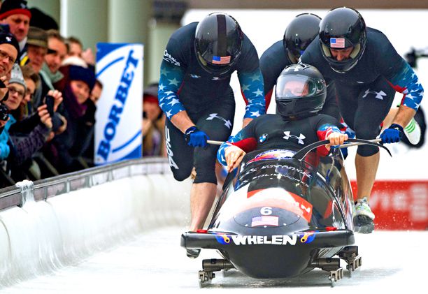Winter Olympics 2014 | Event: Four-man bobsled Why We're Watching: In 2010, Holcomb ended a 62-year American gold medal drought in four-man bobsled by winning in Vancouver. With an