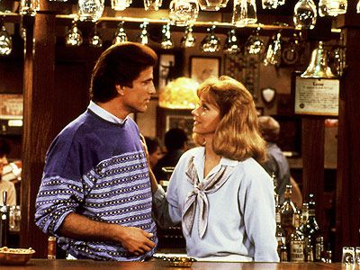 Ted Danson, Cheers | Cheers (1982-1993) The original will-they-or-won't-they couple is the standard by which all others are judged: They came from different worlds (the American League for him,