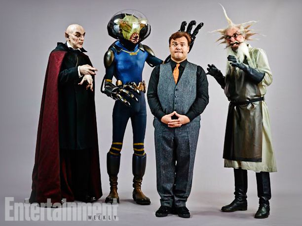 Jack Black and characters from Goosebumps