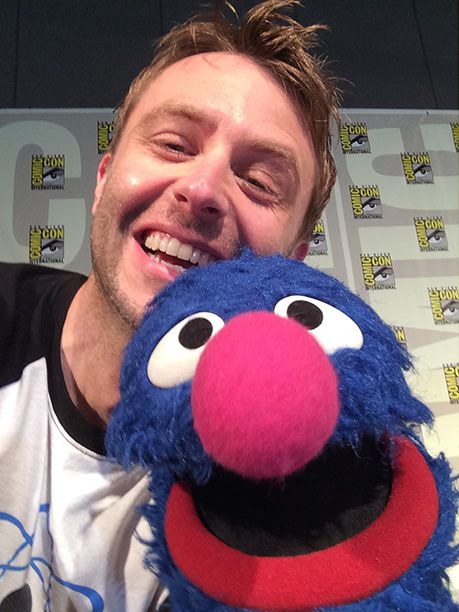 ''I took a selfie with Grover, which was amazing. I ate cookies with Cookie Monster, which was also amazing.''
