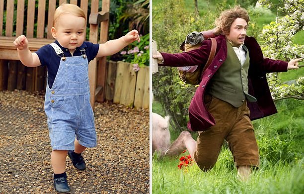 Prince George's first steps on camera The Hobbit's Bilbo Baggins begins An Unexpected Journey