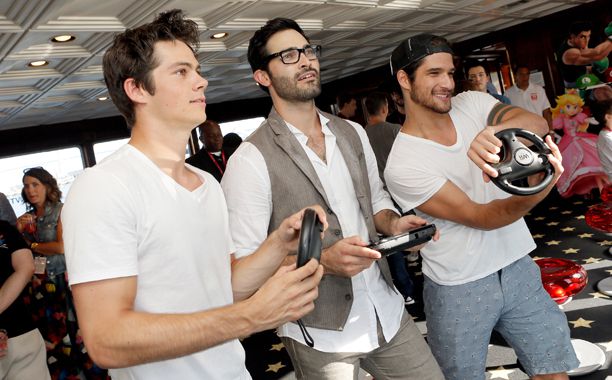 Dylan O'Brien, Tyler Hoechlin, and Tyler Posey attend the Nintendo Lounge on the TV Guide Magazine yacht