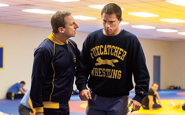 FOXCATCHER Steve Carell and Channing Tatum