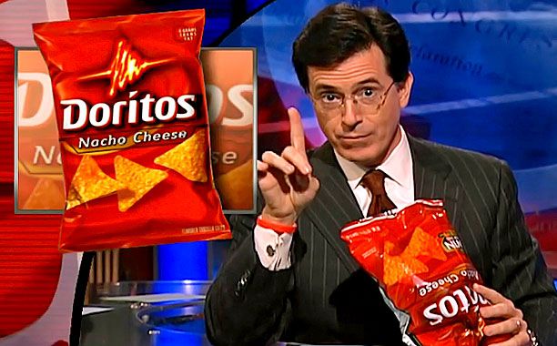13. Hail to the Cheese: Stephen Colbert's Nacho Cheese Doritos 2008 Presidential Campaign