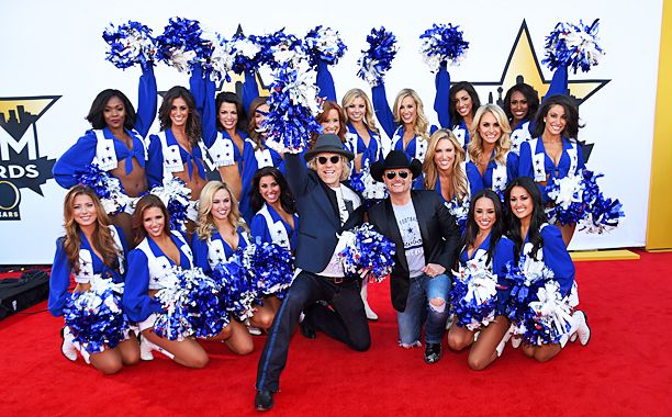 Big Kenny and John Rich with the Dallas Cowboys Cheerleaders