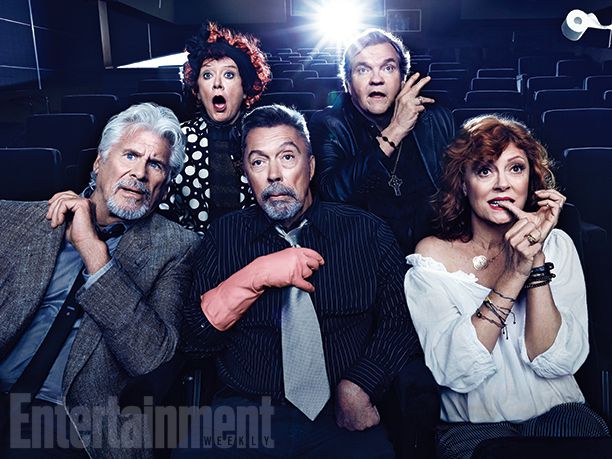 Barry Bostwick, Tim Curry, Susan Sarandon, Patricia Quinn, and Meat Loaf (The Rocky Horror Picture Show)