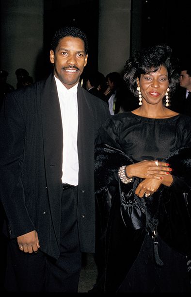 Best Supporting Actor in a Motion Picture Winner Denzel Washington (Glory) and Wife Pauletta Washington