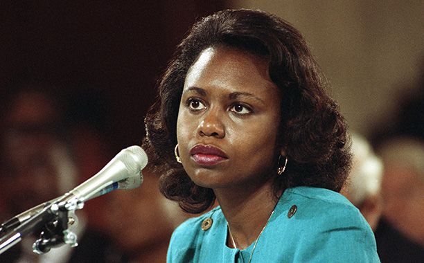 Anita Hill harassment testimony at Clarence Thomas' Supreme Court confirmation hearings (Oct. 1991)