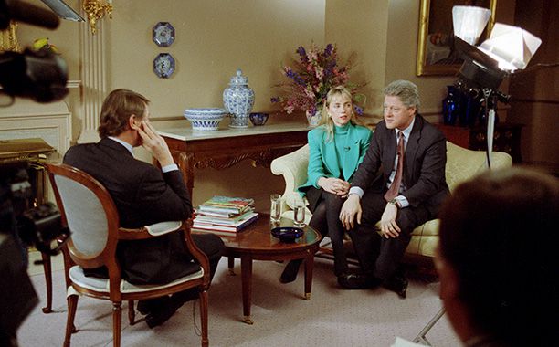 The Clintons deny his affair with Gennifer Flowers on 60 Minutes (Jan. 1992)